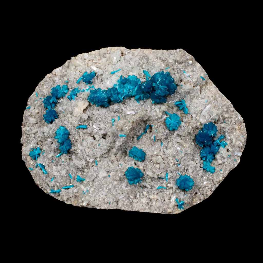 Cavansite on Stilbite,Heulandite Matrix – Vibrant Blue Flowers, Wagholi Quarry, Pune, India – Collector Grade Raw Zeolite Mineral Specimen - image 3