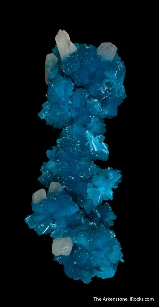 Cavansite stalactite with Stilbite image