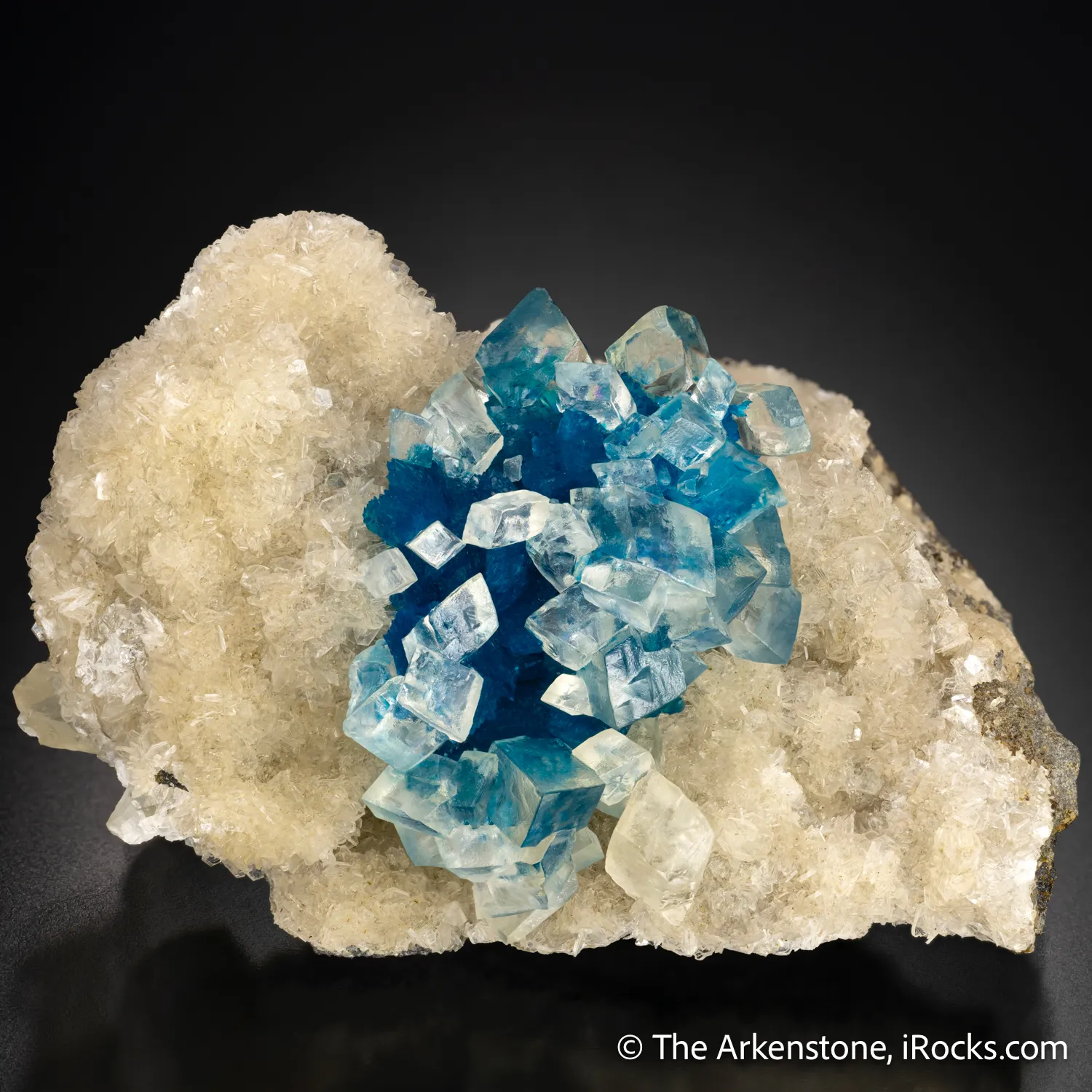 Cavansite with Calcite - image 4