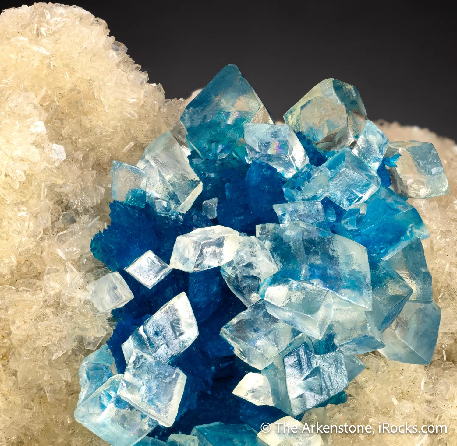 Cavansite with Calcite - image 1