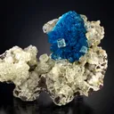 Cavansite with Calcite on Calcite - image 4