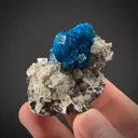 Cavansite with Calcite on Calcite - image 1