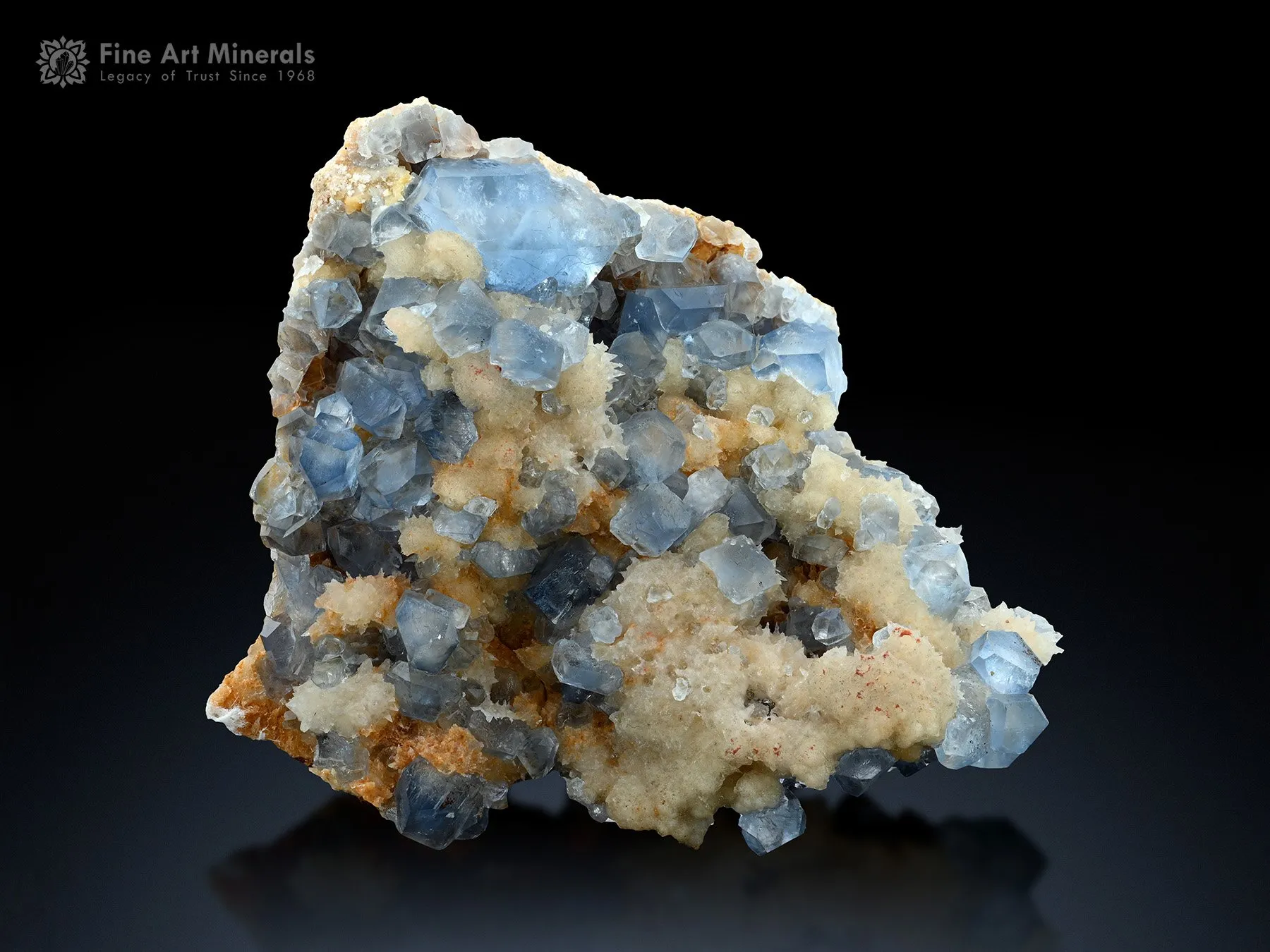 Celestine Cluster with Calcite from Afghanistan - image 2