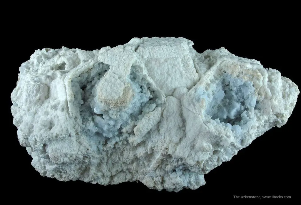 Celestine on Baryte Ps. Celestine, on Fluorite image