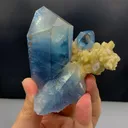 Celestine on Calcite matrix from Afghanistan - image 2