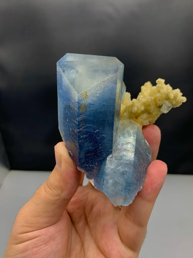 Celestine on Calcite matrix from Afghanistan - image 3