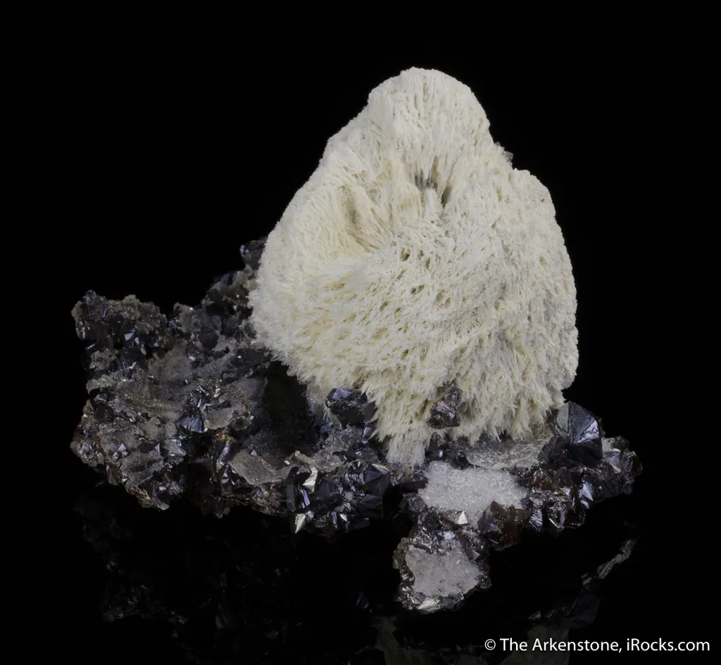 Celestine on Sphalerite after Calcite with Calcite and Fluorite - image 5