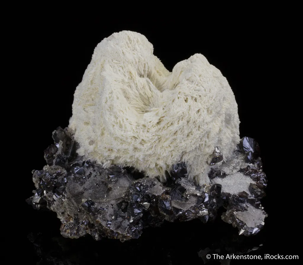 Celestine on Sphalerite after Calcite with Calcite and Fluorite - image 4