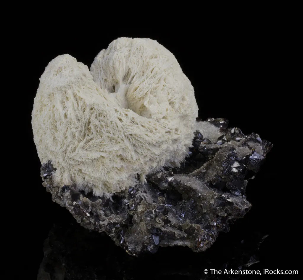 Celestine on Sphalerite after Calcite with Calcite and Fluorite - image 3