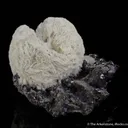 Celestine on Sphalerite after Calcite with Calcite and Fluorite - image 3