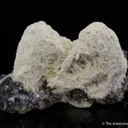 Celestine on Sphalerite after Calcite with Calcite and Fluorite - image 6