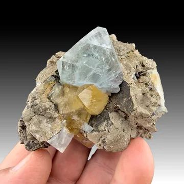 Celestine with Calcite