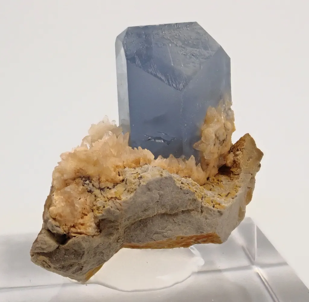 Celestine with Calcite image