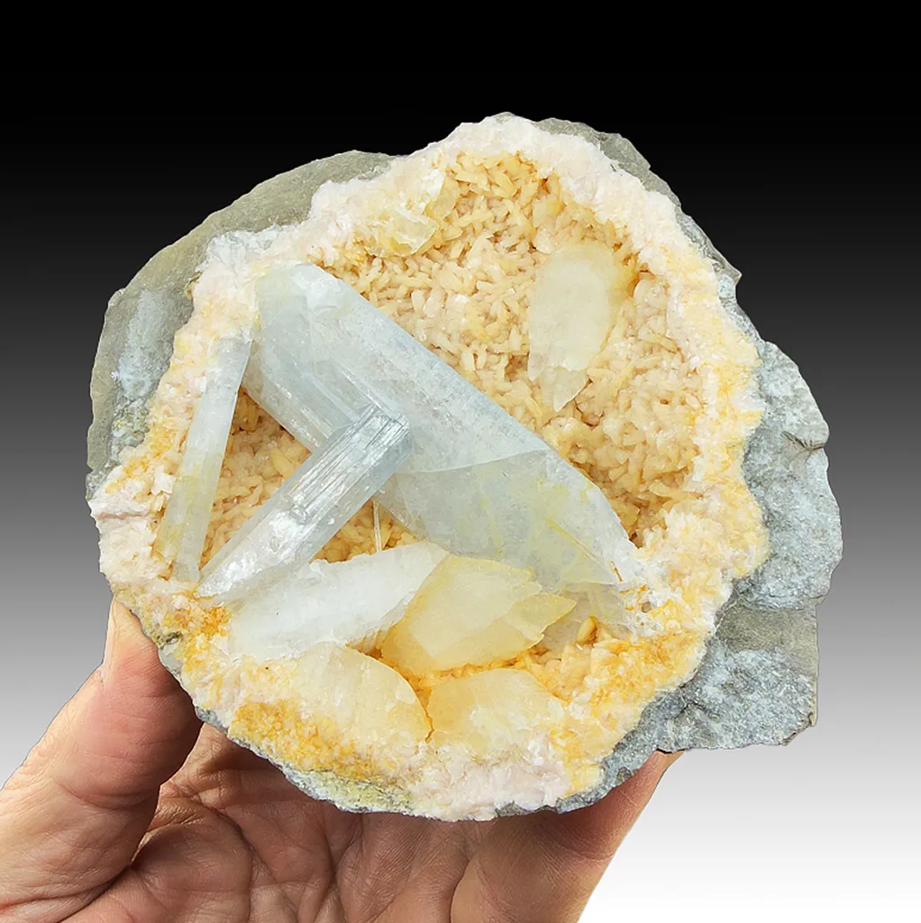 Celestine with Calcite, Dolomite image