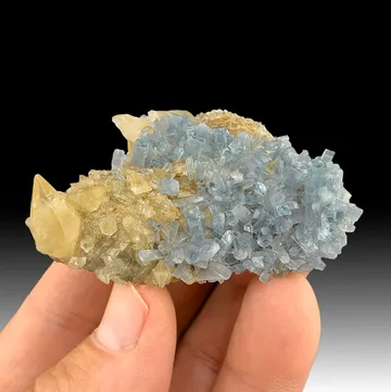 Celestine with Calcite