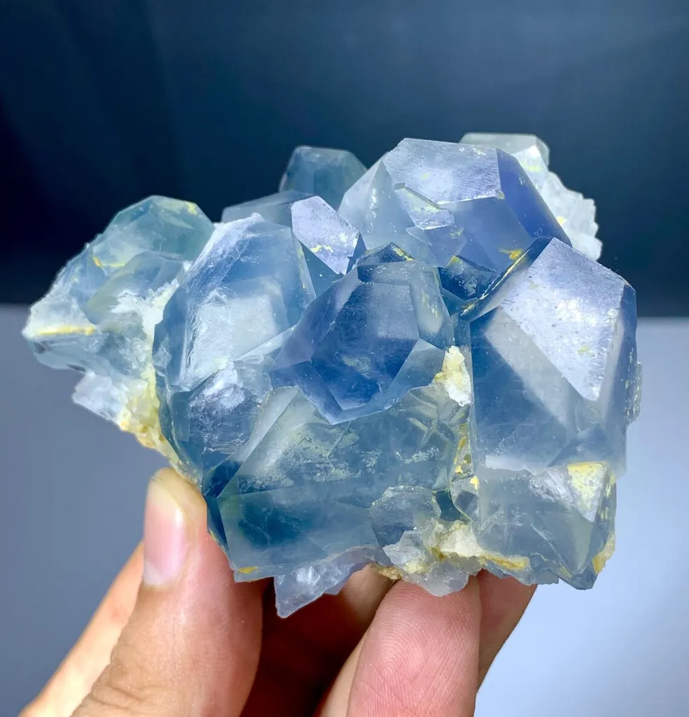 Celestine with calcite from Afghanistan image