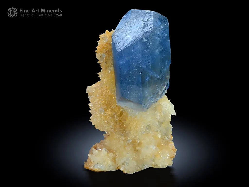 Celestine with Calcite from Afghanistan image