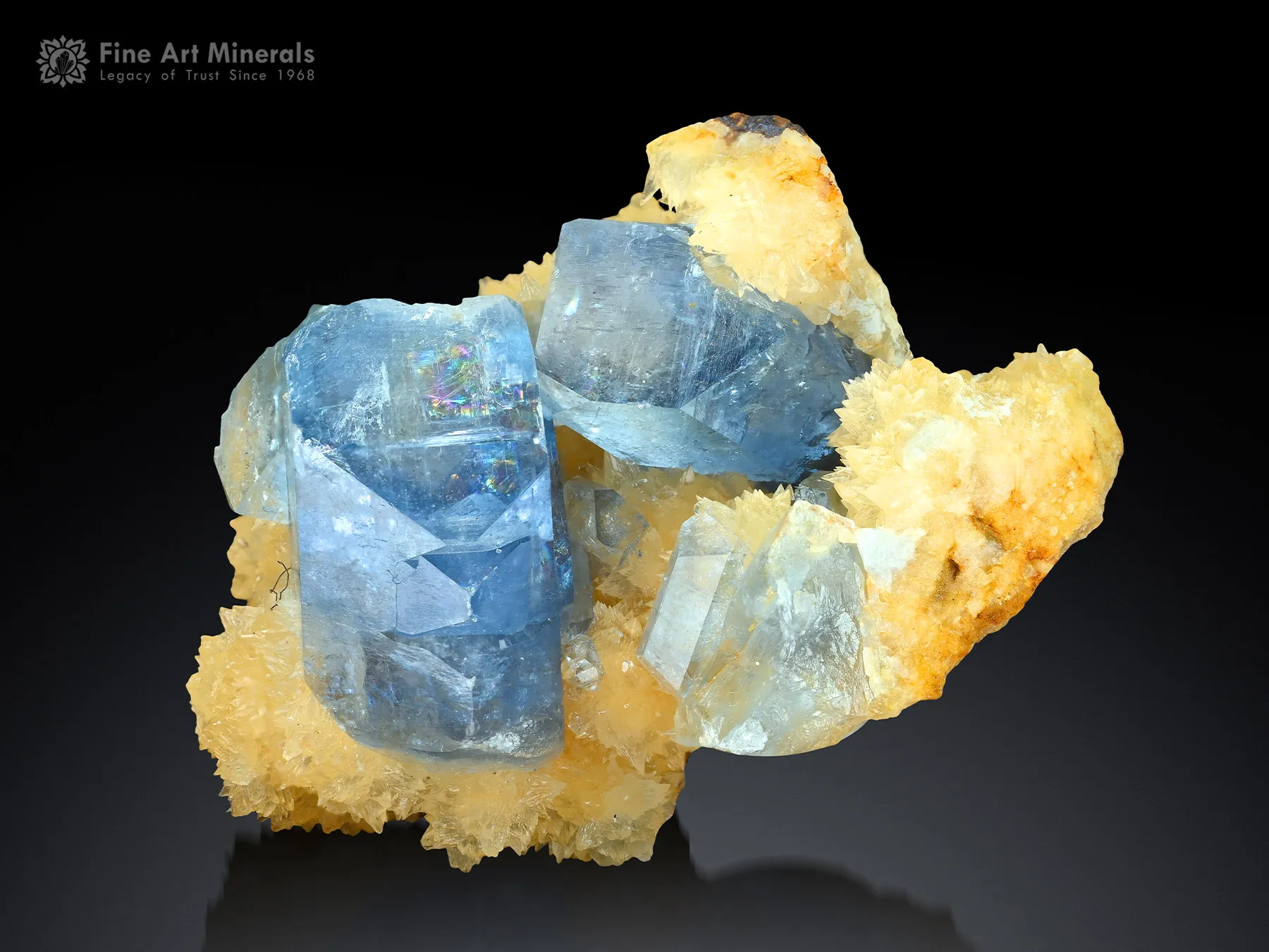 Celestine with Calcite from Afghanistan - image 1