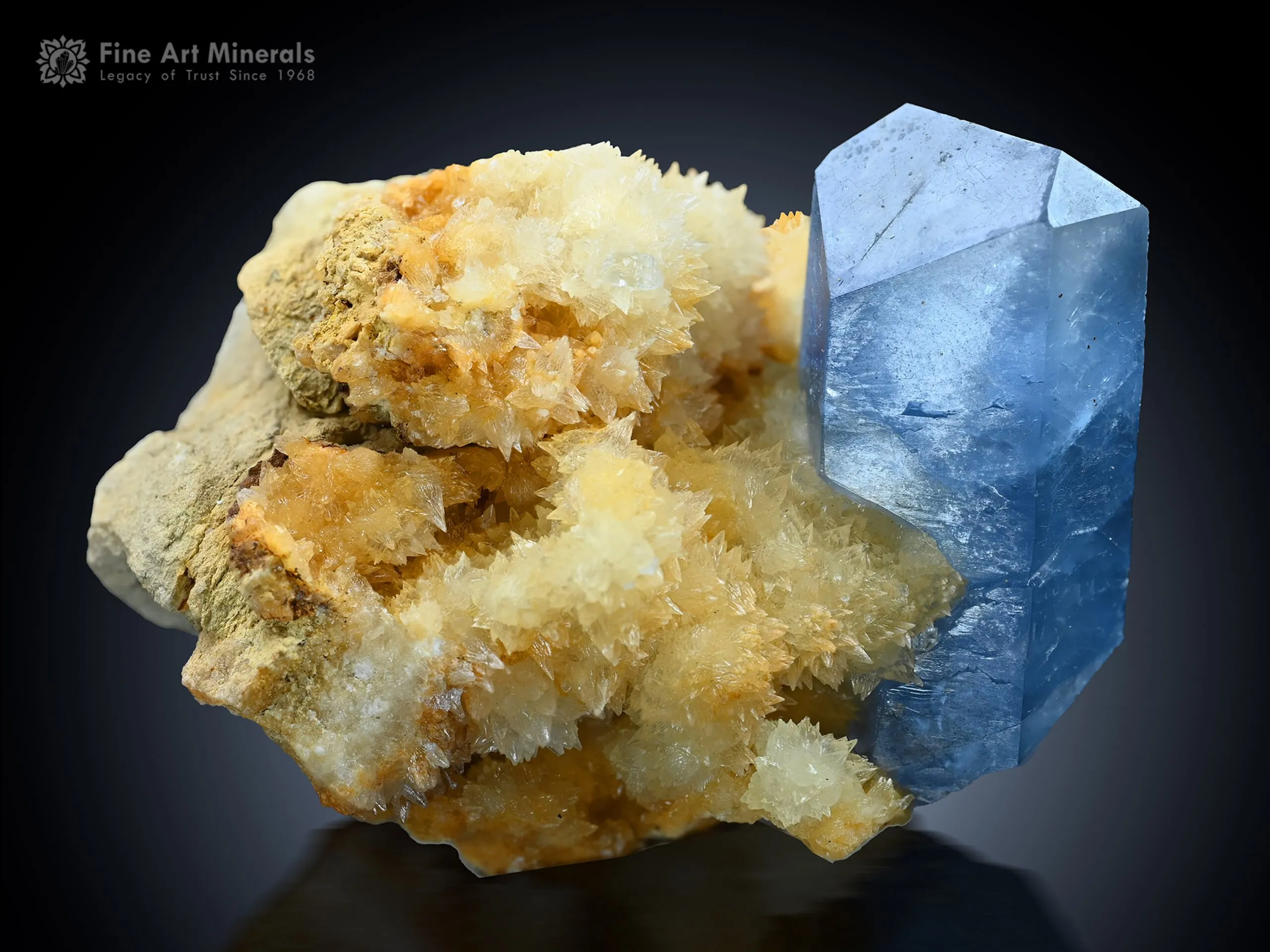 Celestine with Calcite from Afghanistan - image 1