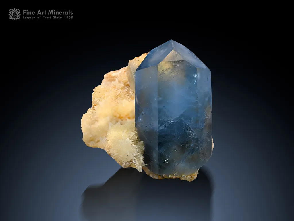 Celestine with Calcite from Afghanistan image
