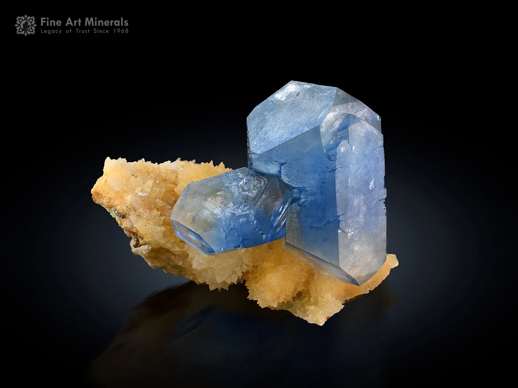 Celestine with Calcite from Afghanistan - image 1