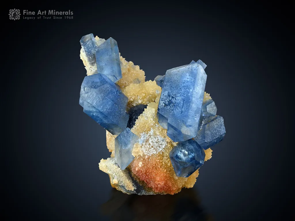 Celestine with Calcite from Afghanistan image