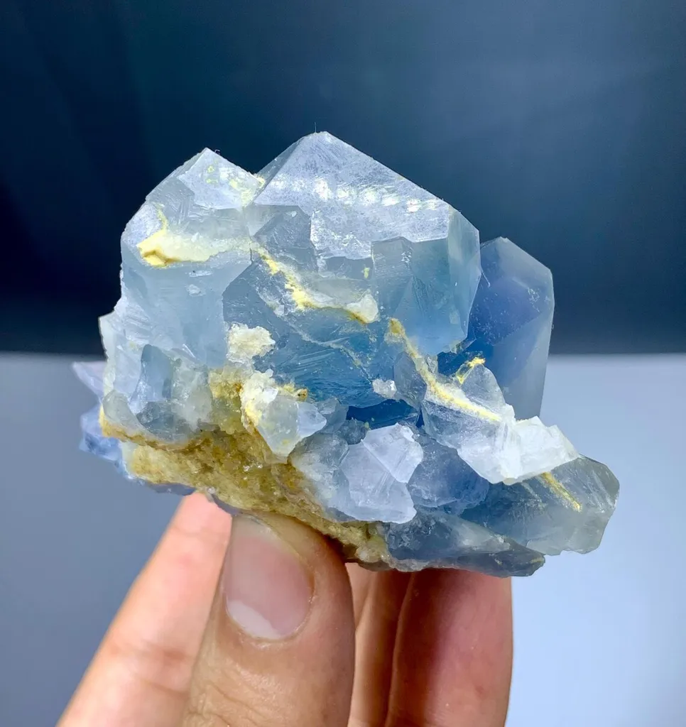 Celestine with calcite from Afghanistan - image 6