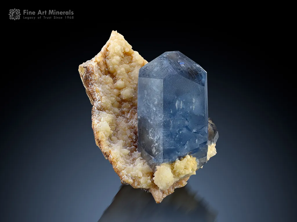 Celestine with Calcite from Afghanistan image