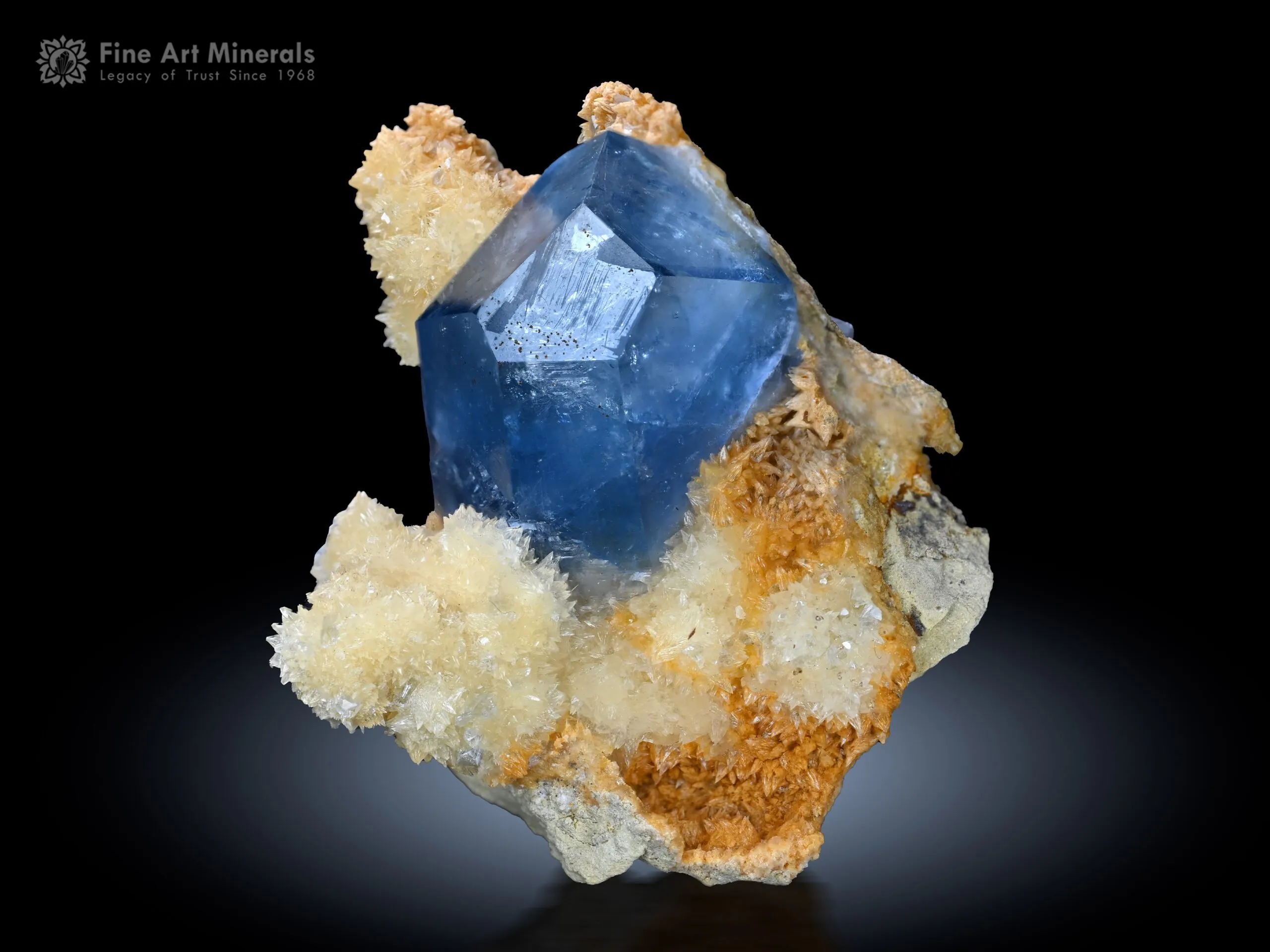 Celestine with Calcite from Afghanistan - image 1