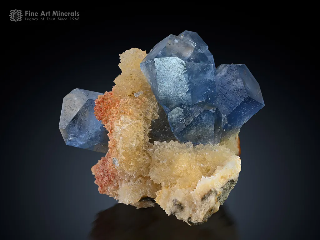 Celestine with Calcite from Afghanistan image