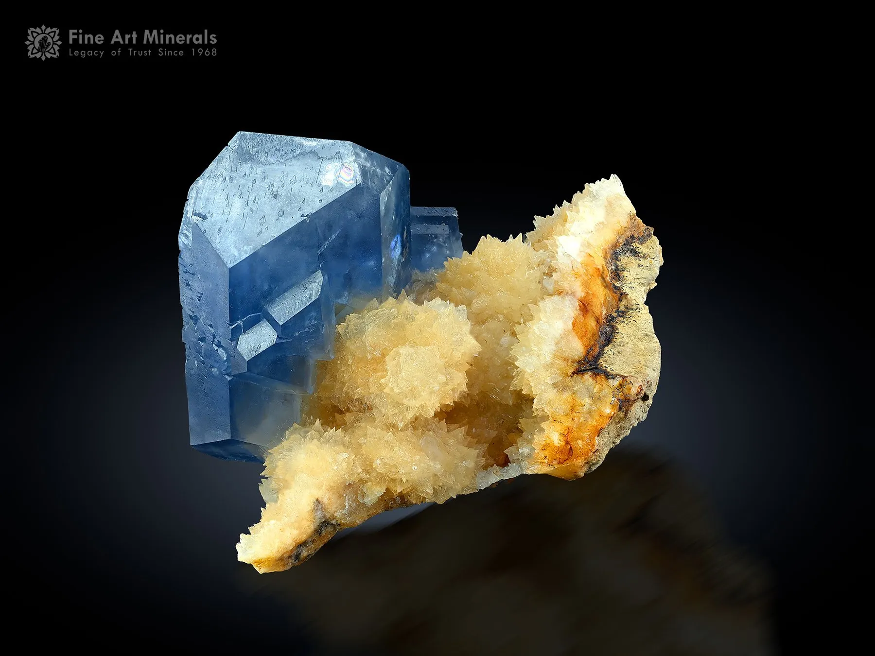 Celestine with Calcite from Afghanistan - image 2