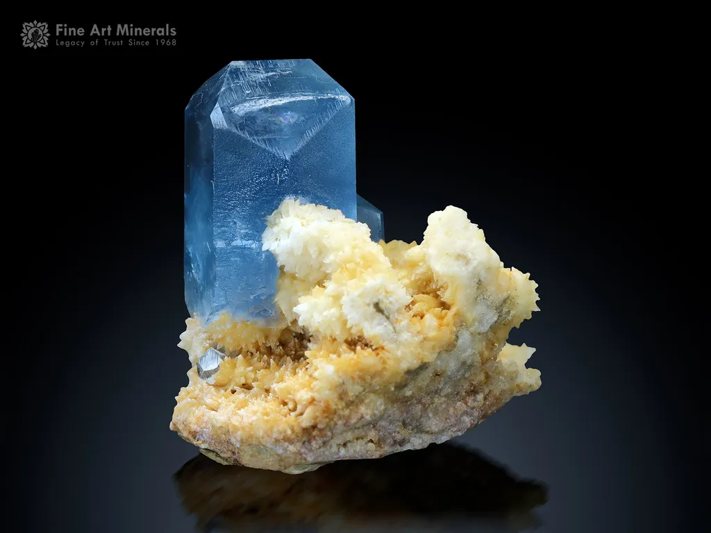Celestine with Calcite from Afghanistan image