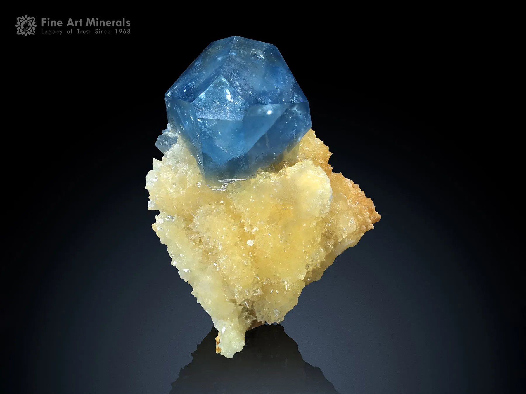 Celestine with Calcite from Afghanistan - image 3