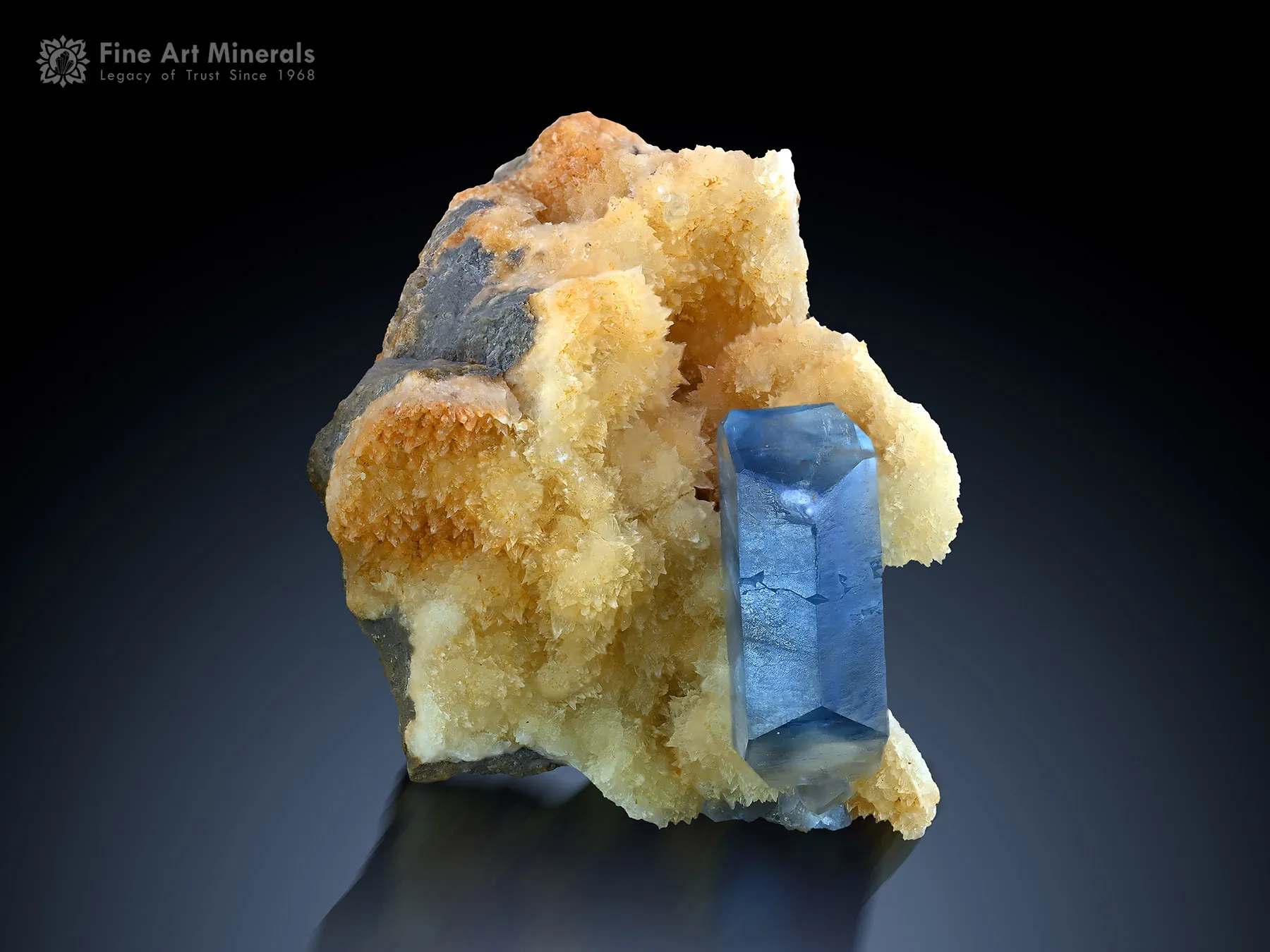 Celestine with Calcite from Afghanistan - image 1