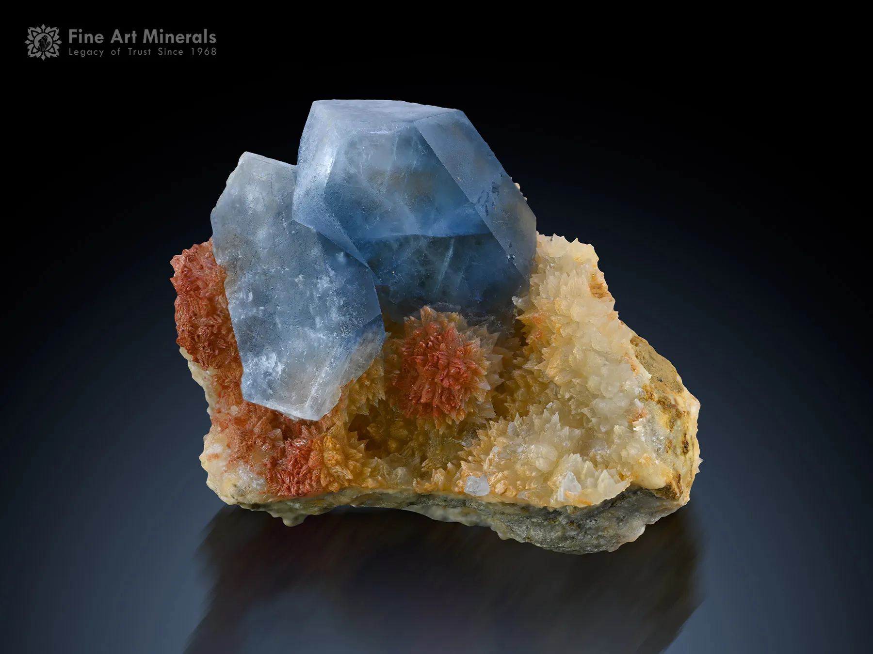 Celestine with Calcite from Afghanistan - image 1