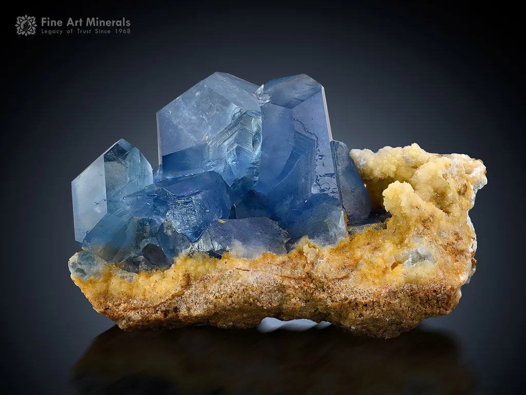 Celestine with Calcite from Afghanistan image