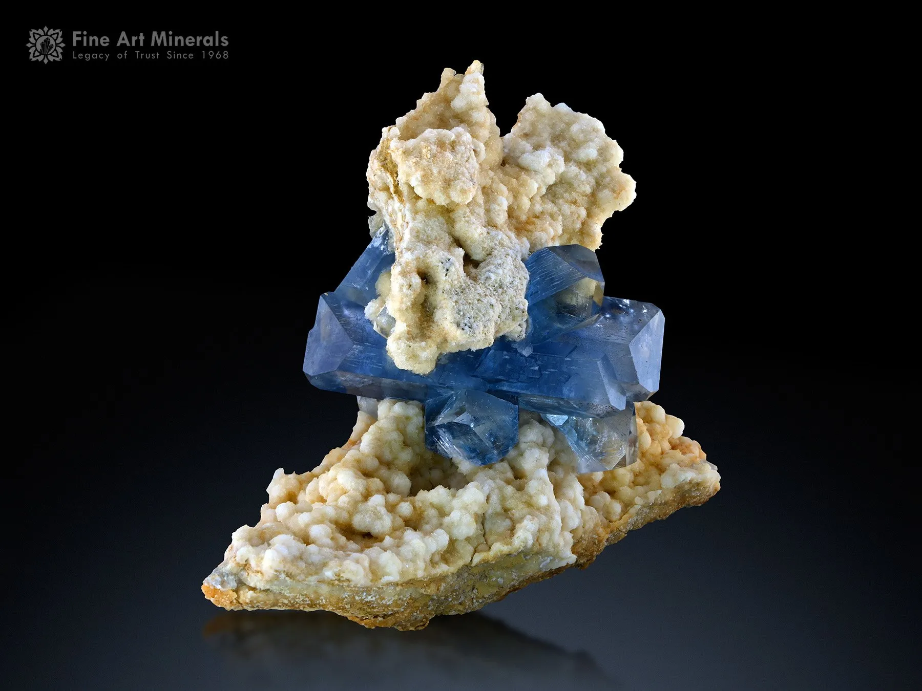 Celestine with Calcite from Afghanistan - image 1