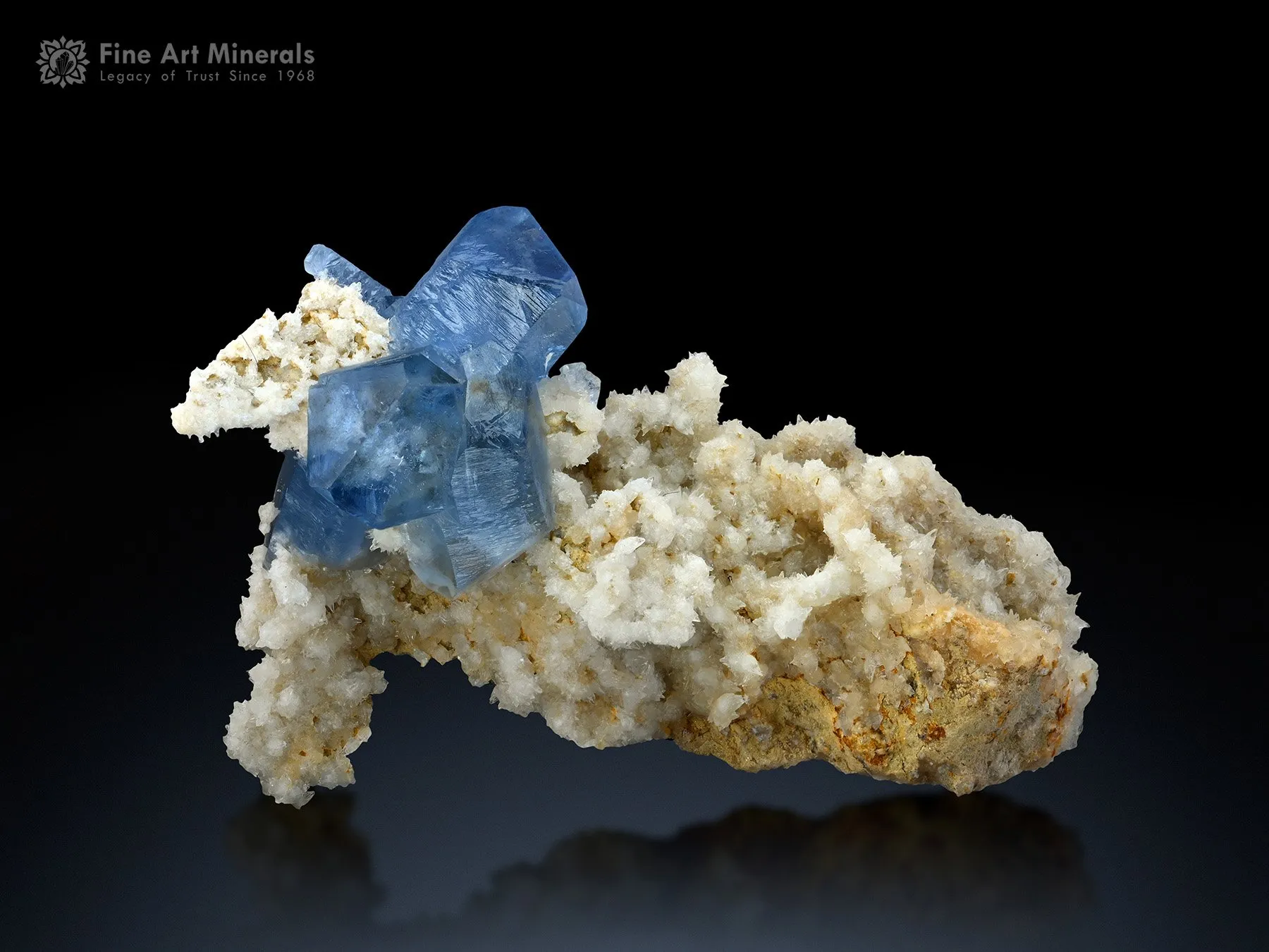 Celestine with Calcite from Afghanistan - image 2