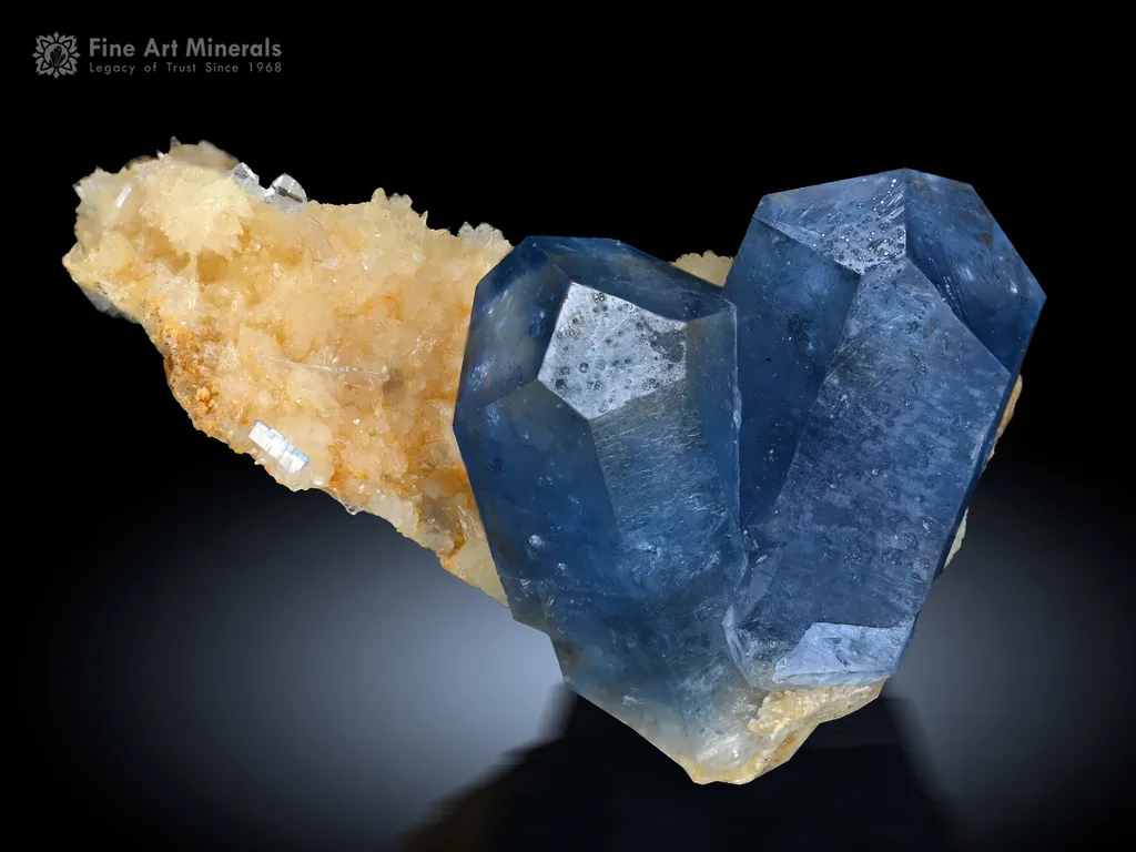 Celestine with Calcite from Afghanistan image
