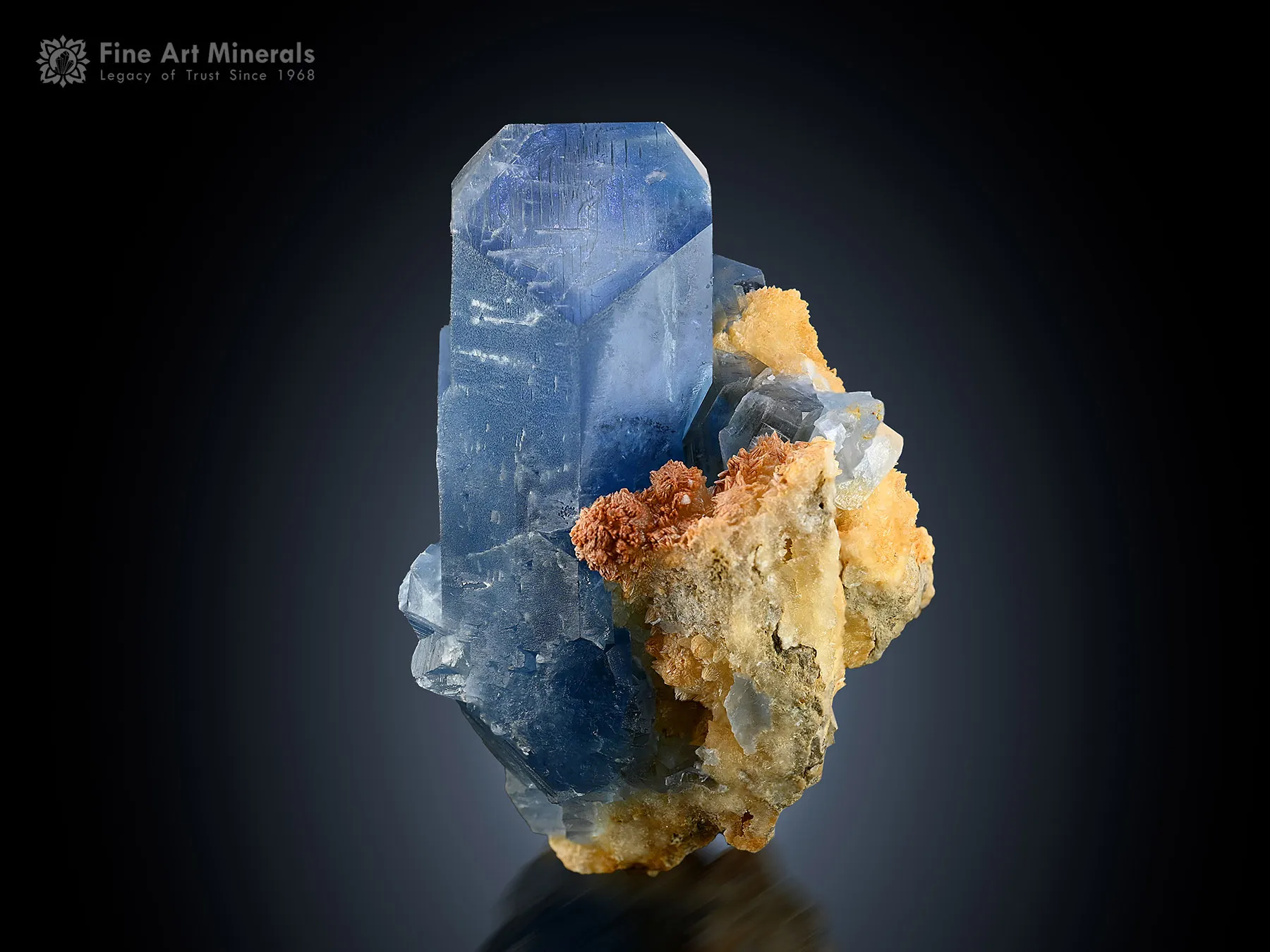 Celestine with Calcite from Afghanistan - image 1