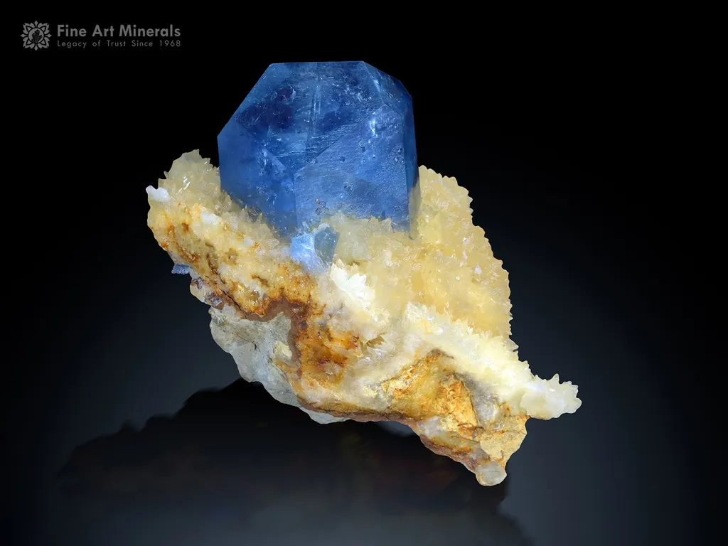 Celestine with Calcite from Afghanistan image