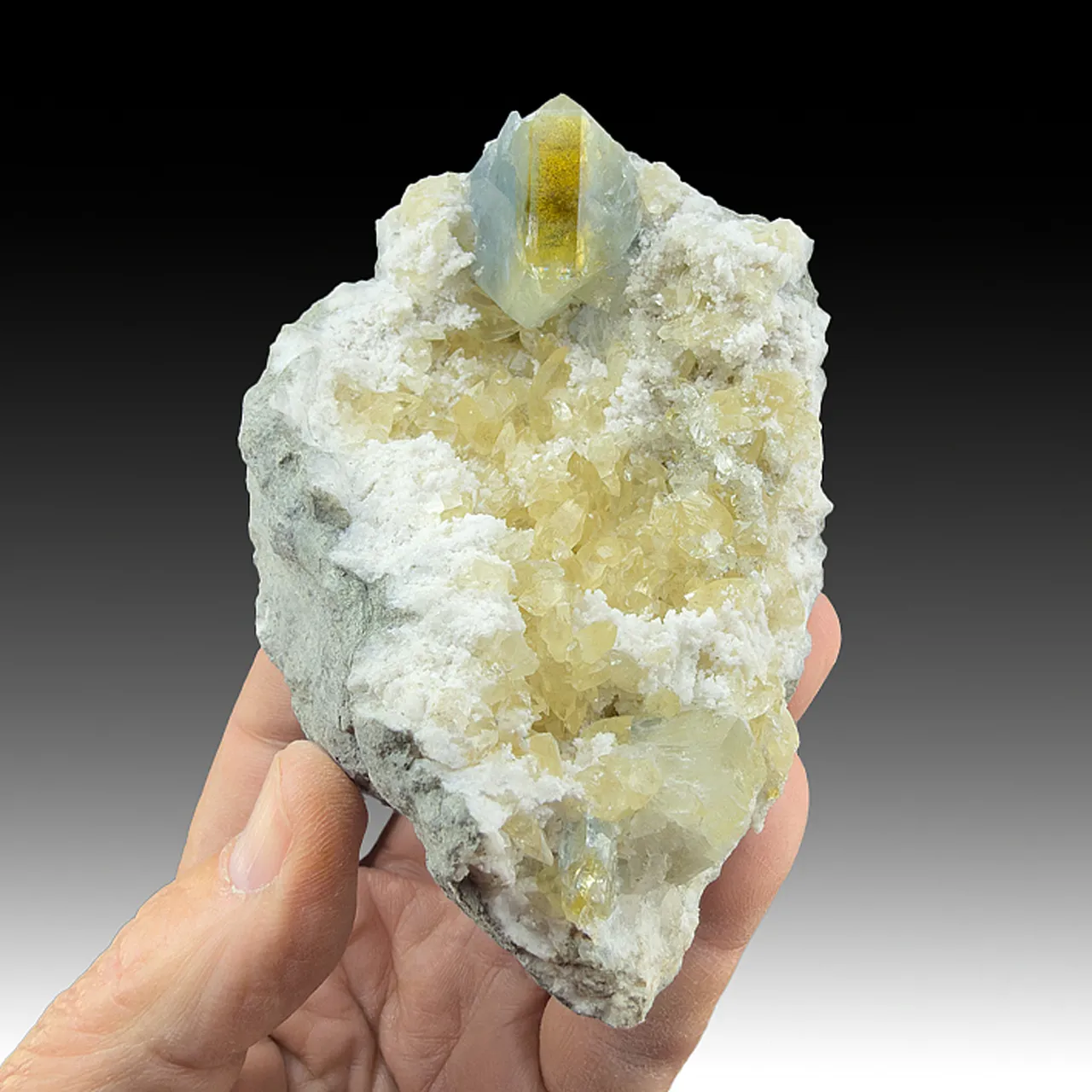 Celestine with Calcite, Quartz, Marcasite - image 1