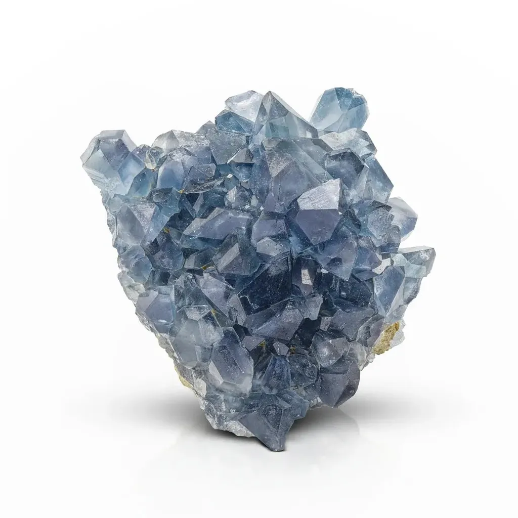 Celestite Cluster on Calcite image