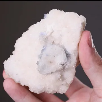 Celestite on Calcite