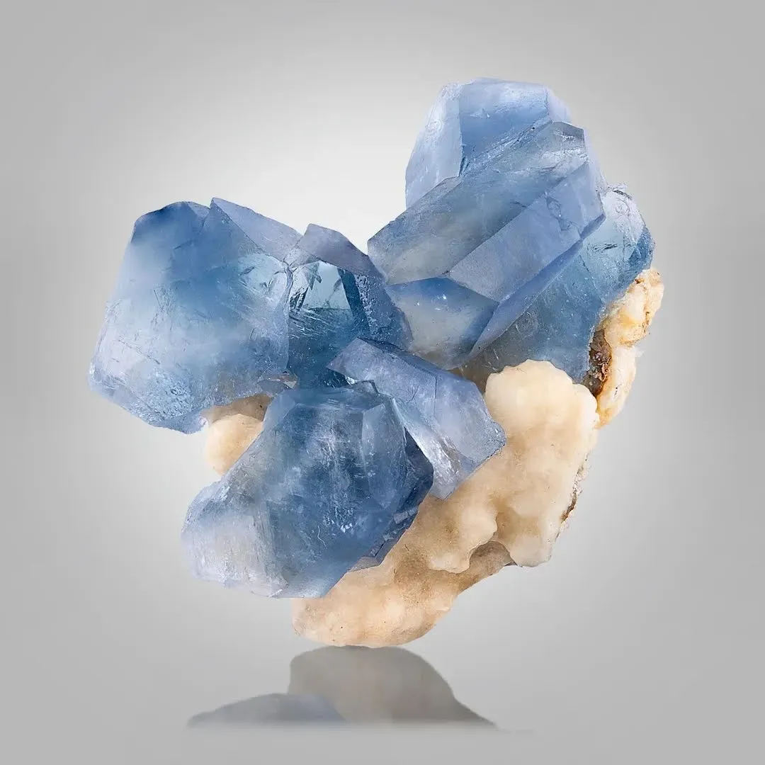 Celestite on Calcite - image 1
