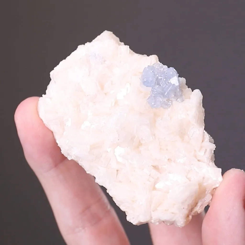 CELESTITE on DOLOMITE  with CALCITE - image 2