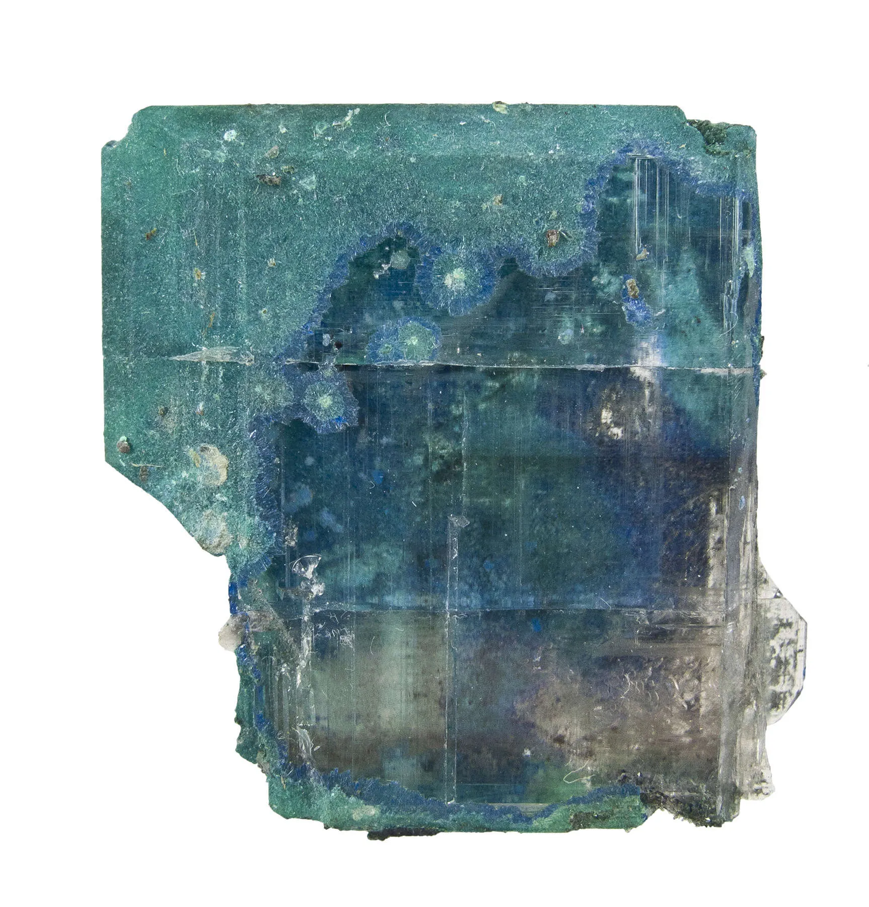 Cerussite Included By Linarite & Posnjakite - image 1