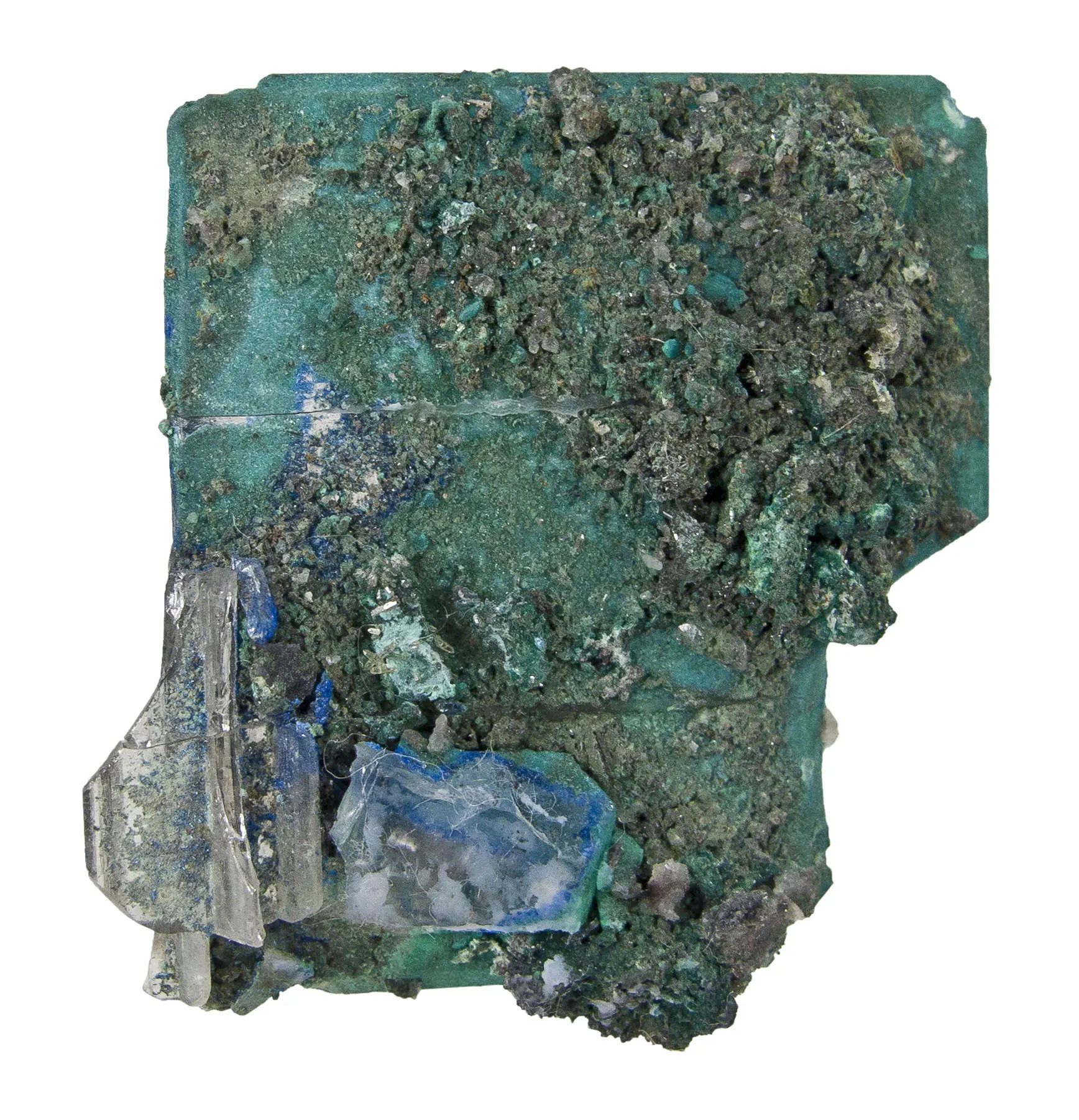 Cerussite Included By Linarite & Posnjakite - image 7