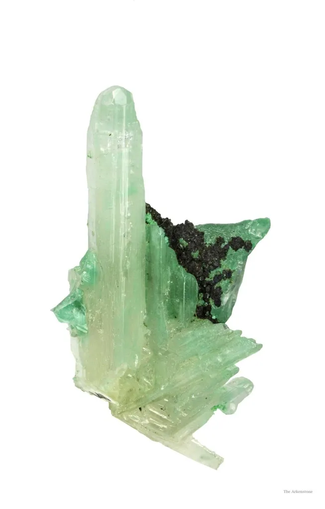 Cerussite Included By Malachite - image 4
