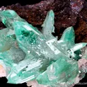 Cerussite included by Malachite - image 4